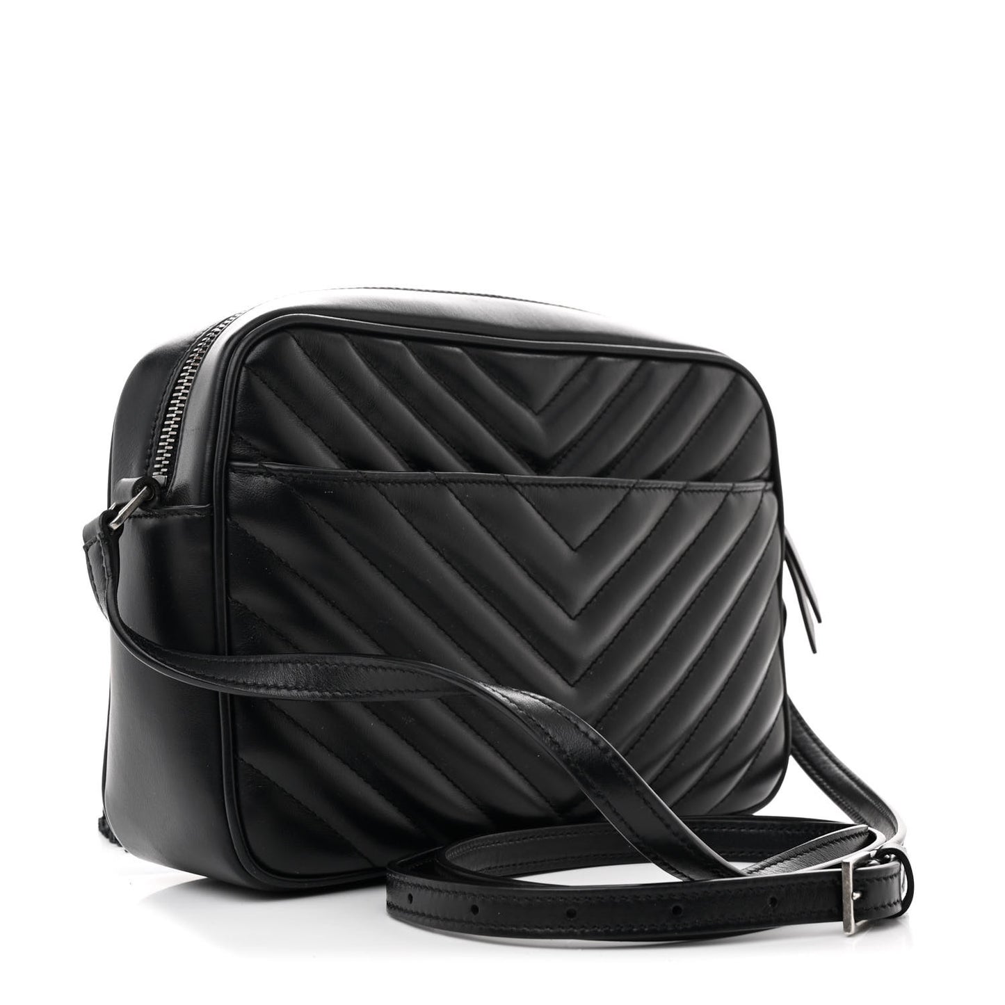 Calfskin Matelasse Monogram Lou Camera Bag Black