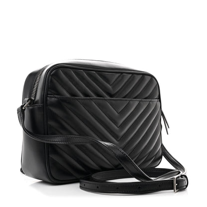 Saint Laurent Calfskin Matelasse Monogram Lou Camera Bag Black 3 of 11