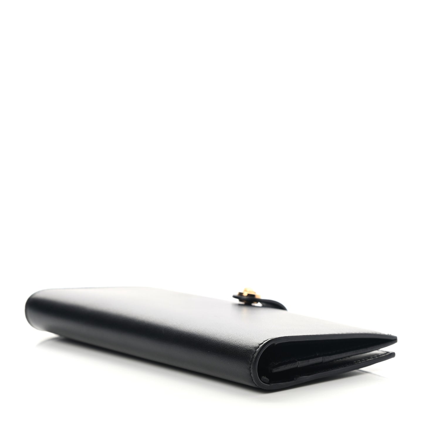 Calfskin Medusa Long Wallet Black