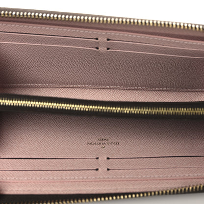 Louis Vuitton Damier Ebene Clemence Wallet Rose Ballerine 5 of 7