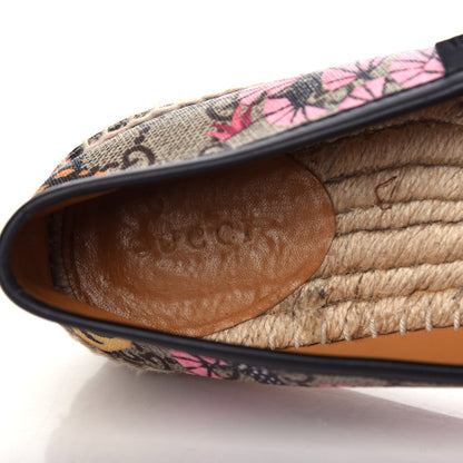 Gucci GG Supreme Monogram Bengal Espadrilles 36.5 Beige Crop Pink 9 of 11