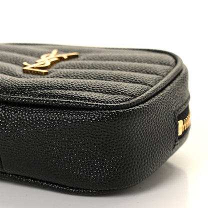 Saint Laurent Grain De Poudre Matelasse Monogram Baby Lou Camera Bag Black 9 of 9