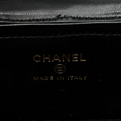 Chanel Caviar Quilted Mini Vanity Wrist Case With Chain Black 6 of 7