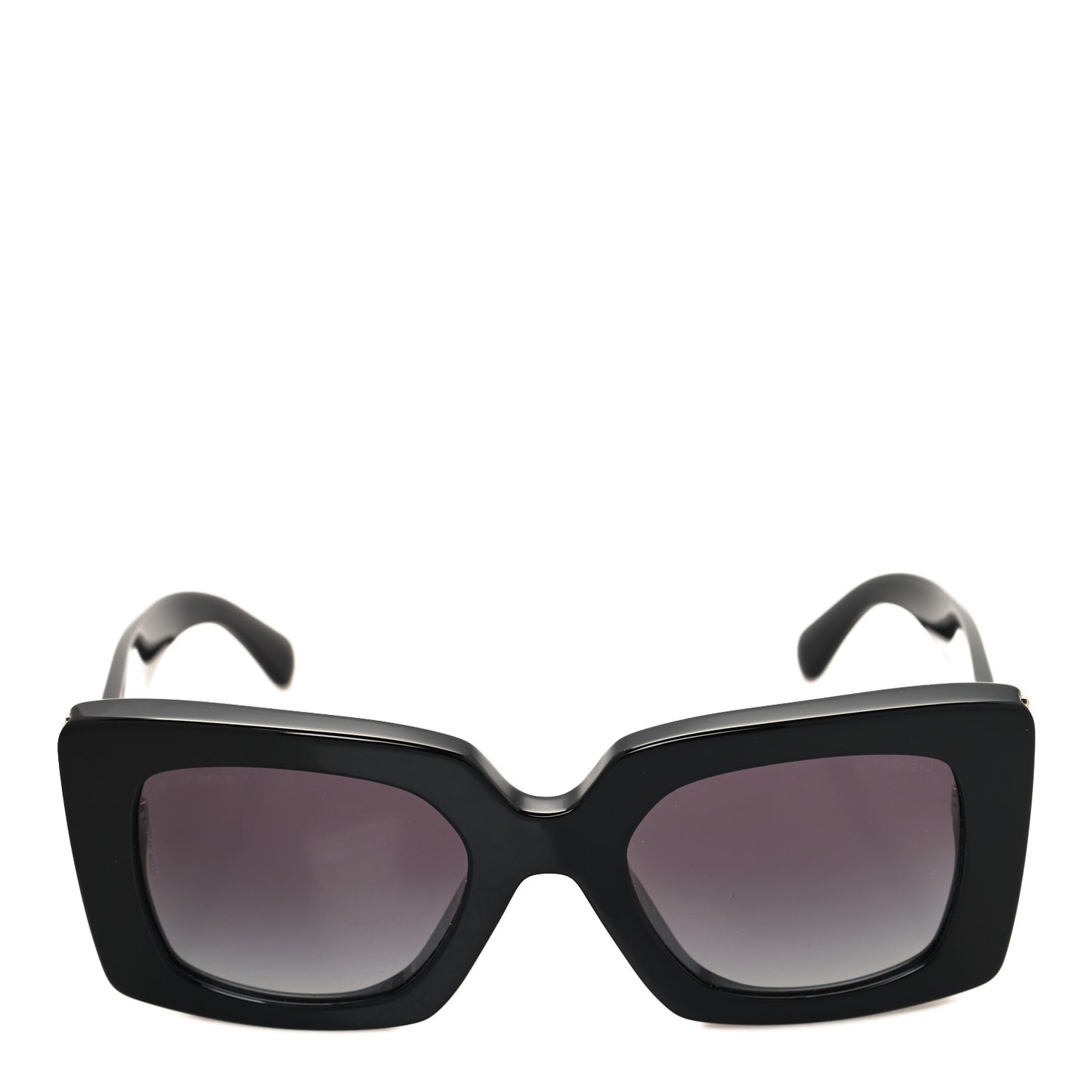 Acetate Pearl Rectangle Sunglasses 5480-H-A Black