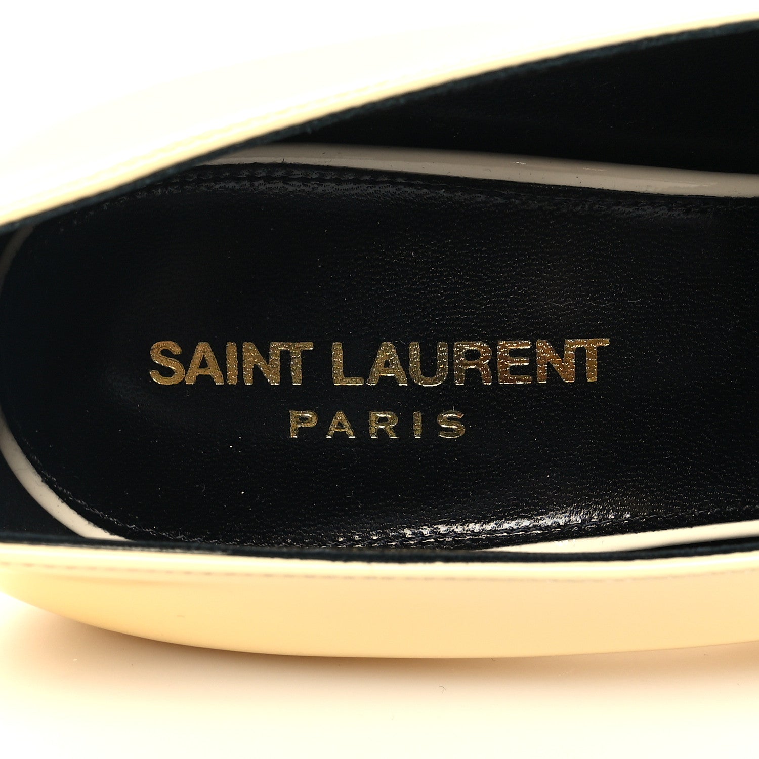 Saint Laurent Patent Calfskin Teddy High Vamp 105 Pumps 38 Porcellana 8 of 8