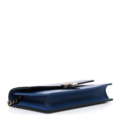 Gucci Dollar Calfskin Interlocking G Chain Wallet Caspian 4 of 12
