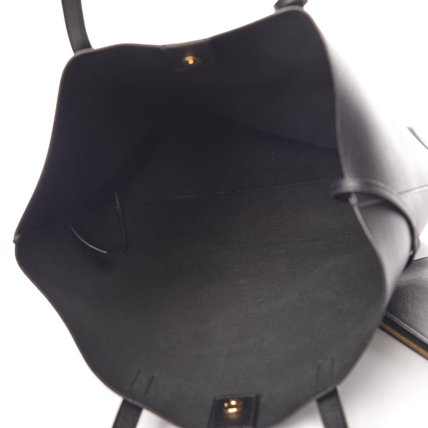 Calfskin Medium Shopping Tote Black