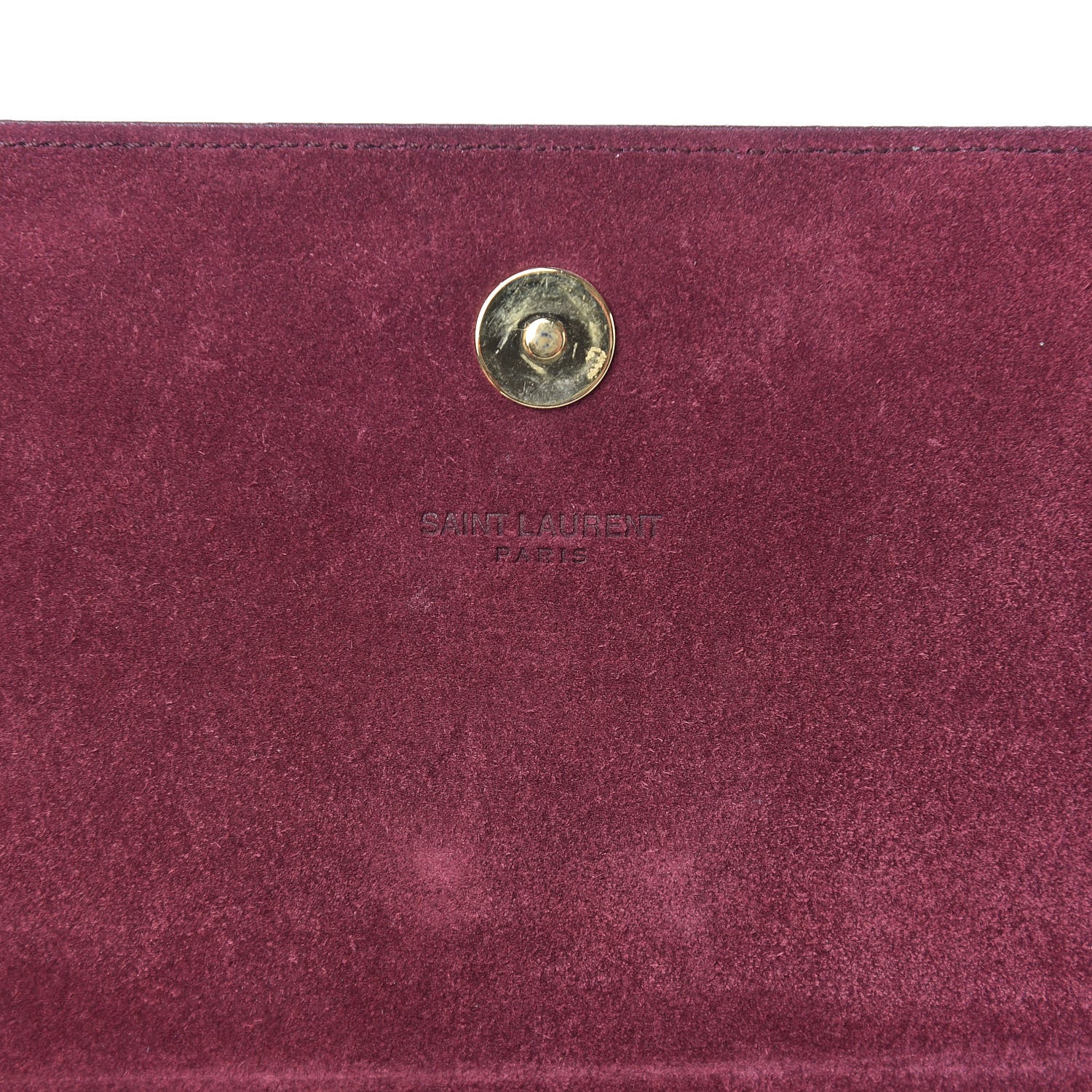 Saint Laurent Patent Classic Monogram Cassandre Clutch Dark Red 10 of 10