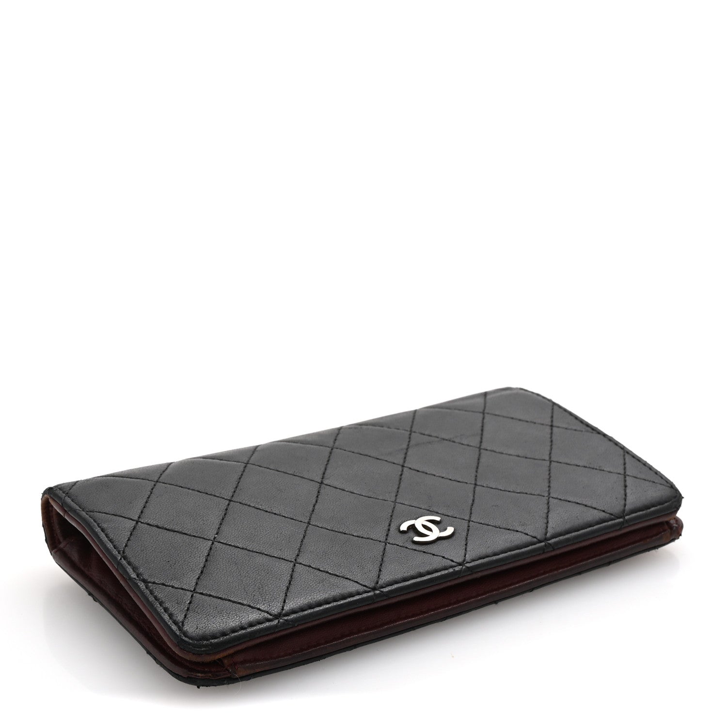 Chanel Lambskin Quilted Yen Wallet Black 4 of 8
