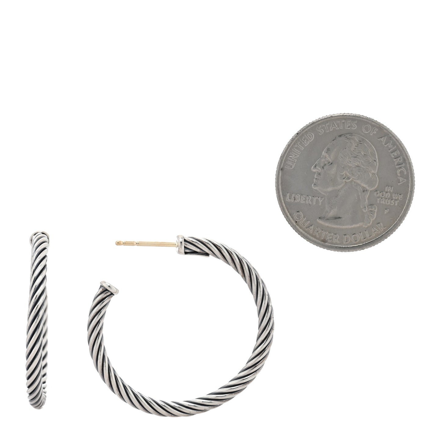 Sterling Silver Small Cable Classics Hoop Earrings
