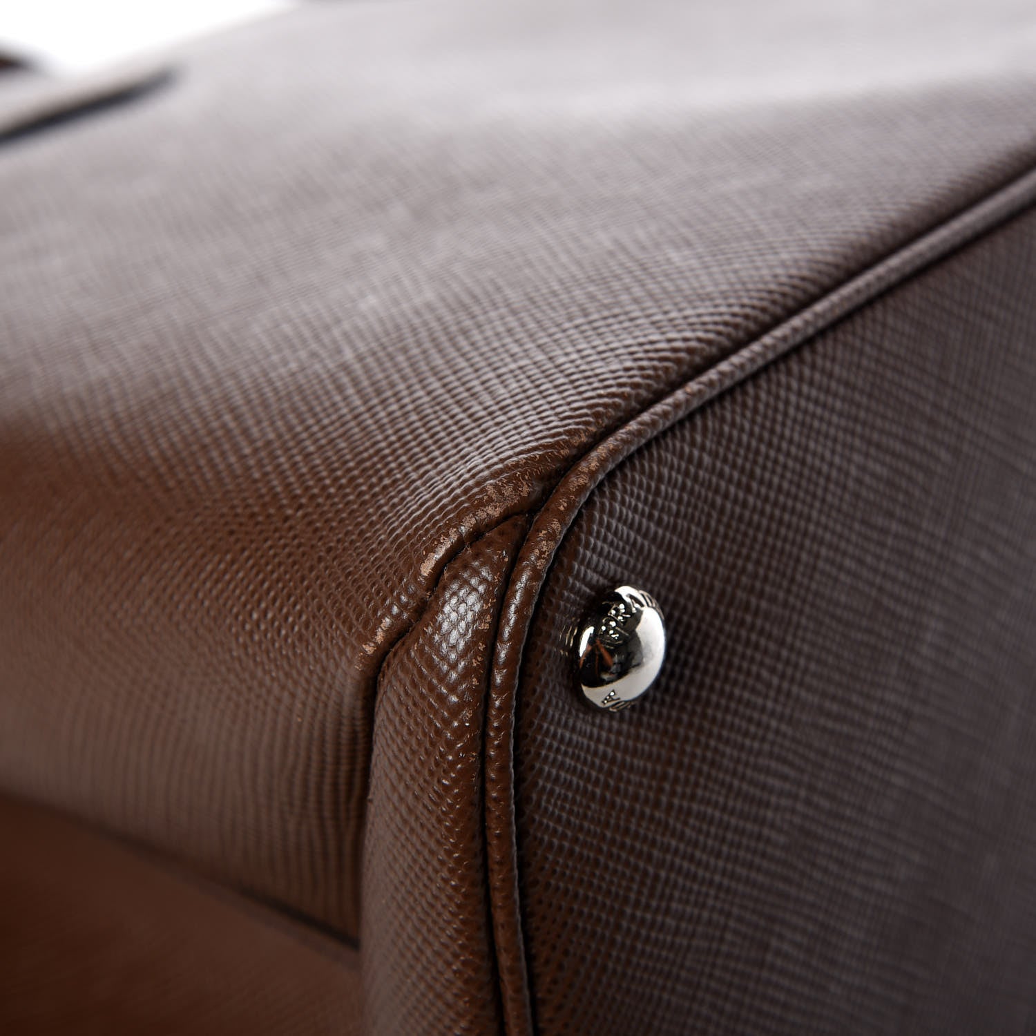 Prada Saffiano Cuir Twin Tote Cacao 12 of 13