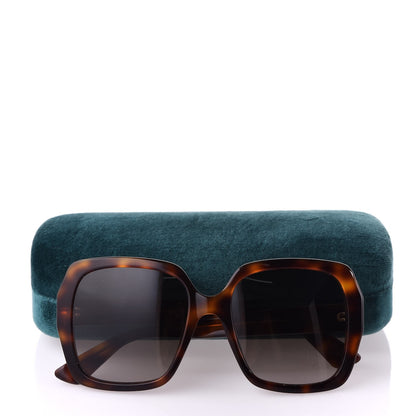 Gucci Acetate Square Frame GG0096S Sunglasses Tortoise 8 of 8