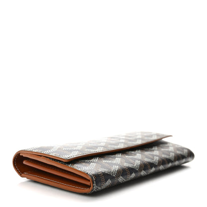 Goyard Goyardine Varenne Long Wallet Black Gold 4 of 10