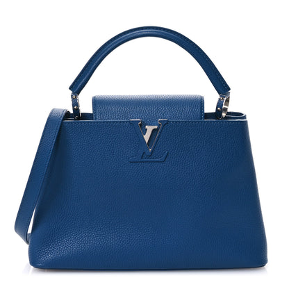 Louis Vuitton Taurillon Capucines PM Petrole Blue 1 of 10