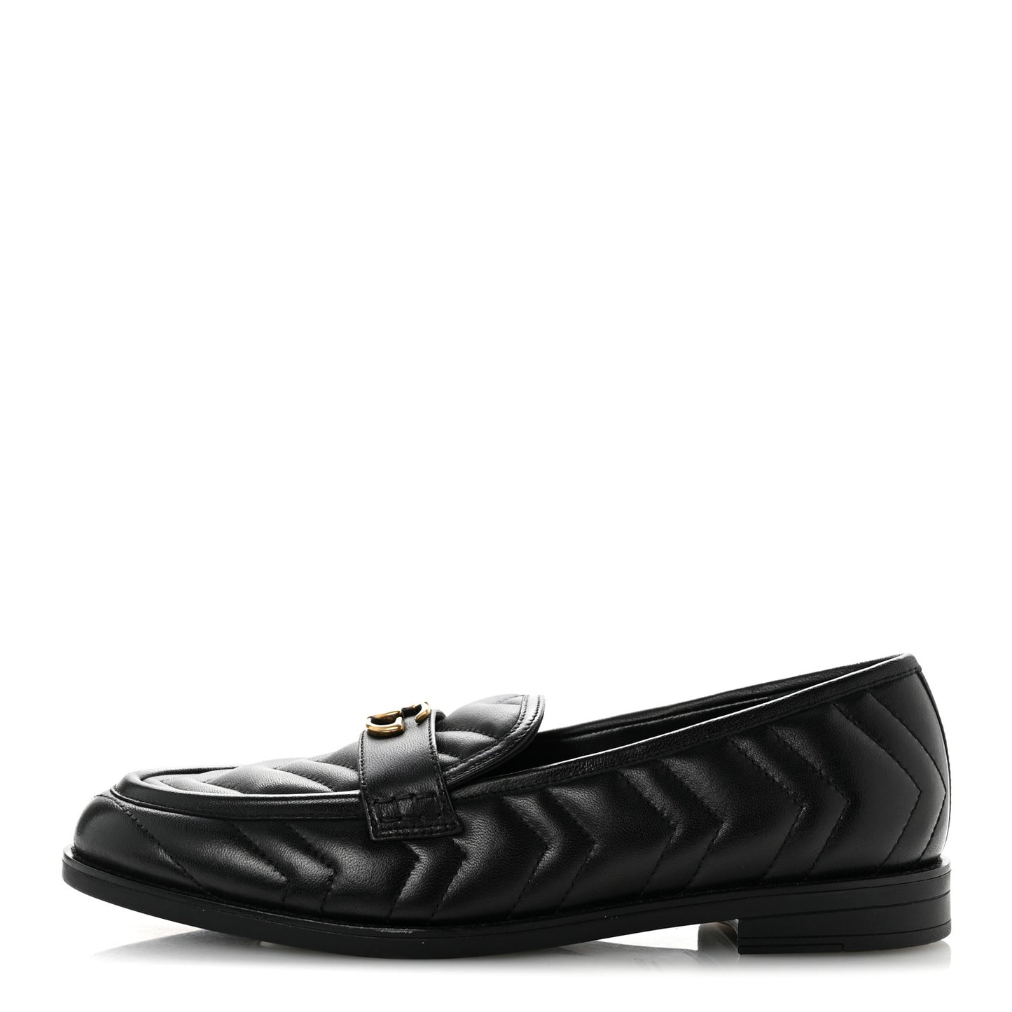 Nappa Matelasse Double G Marmont Loafers 41 Black