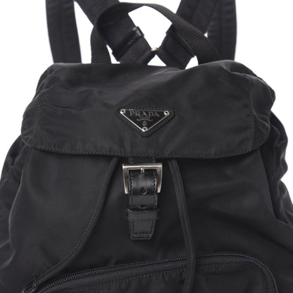 Prada Nylon Vela Medium Cinch Backpack Black 8 of 8