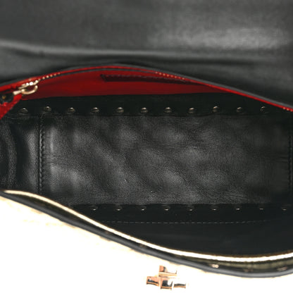 Valentino Garavani Metallic Wrinkled Lambskin Medium Rockstud Spike Shoulder Bag Mekong 5 of 9