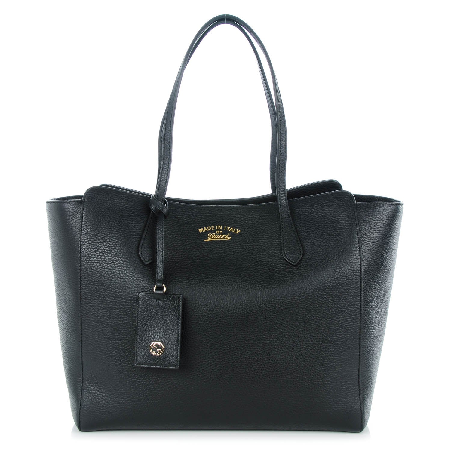 Gucci Dollar Calfskin Medium Swing Tote Black 1 of 6