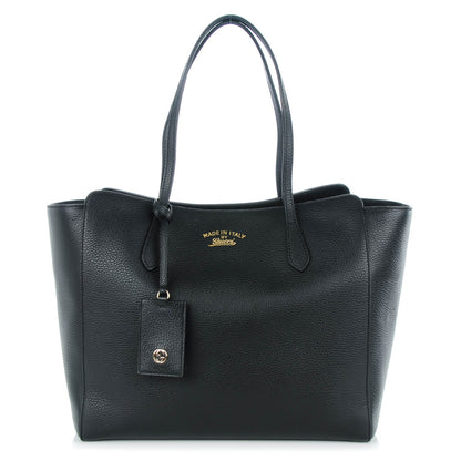 Gucci Dollar Calfskin Medium Swing Tote Black 1 of 6