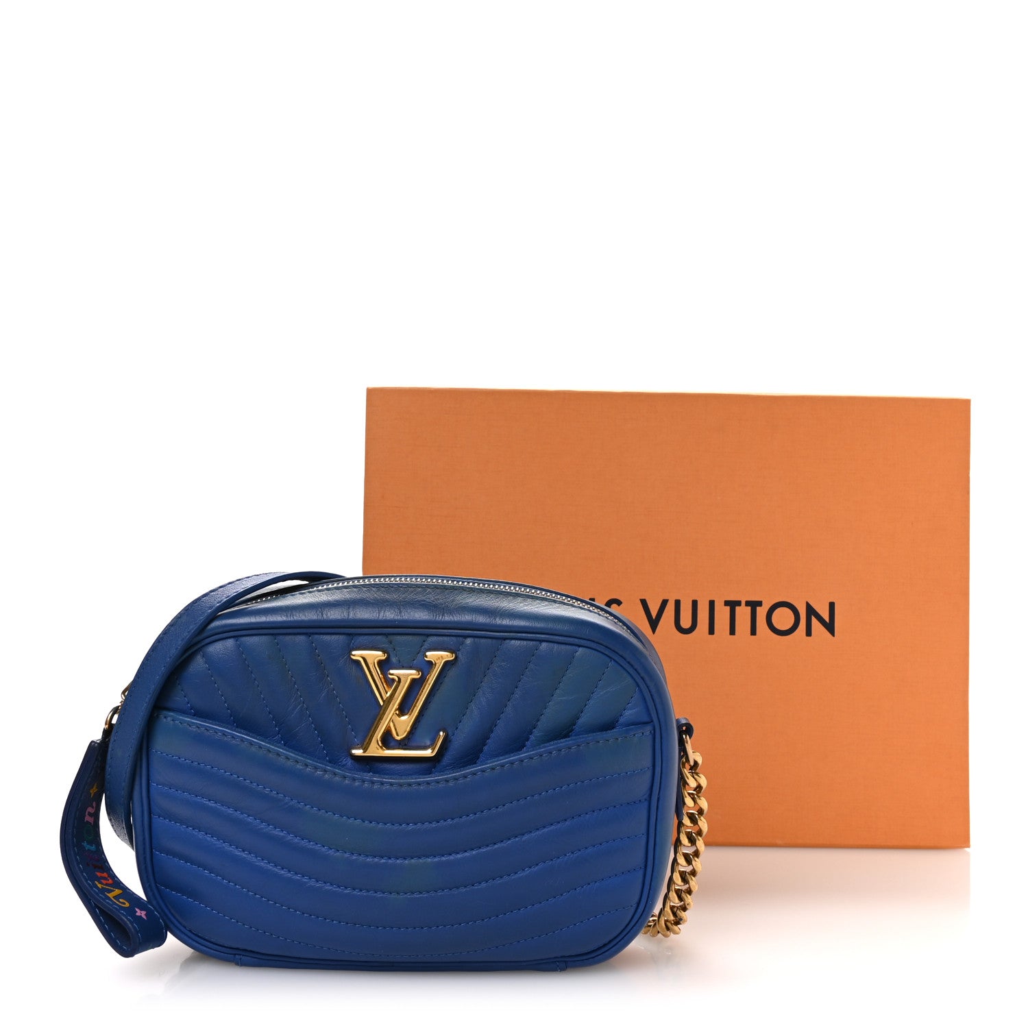 Louis Vuitton Calfskin New Wave Camera Bag Bleu Neon 1798865