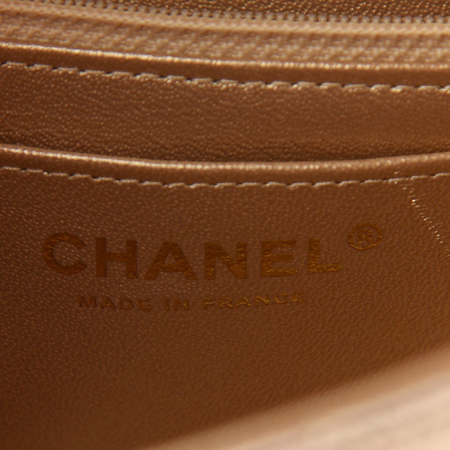Chanel Metallic Lambskin Quilted Mini Rectangular Flap Gold 5 of 9