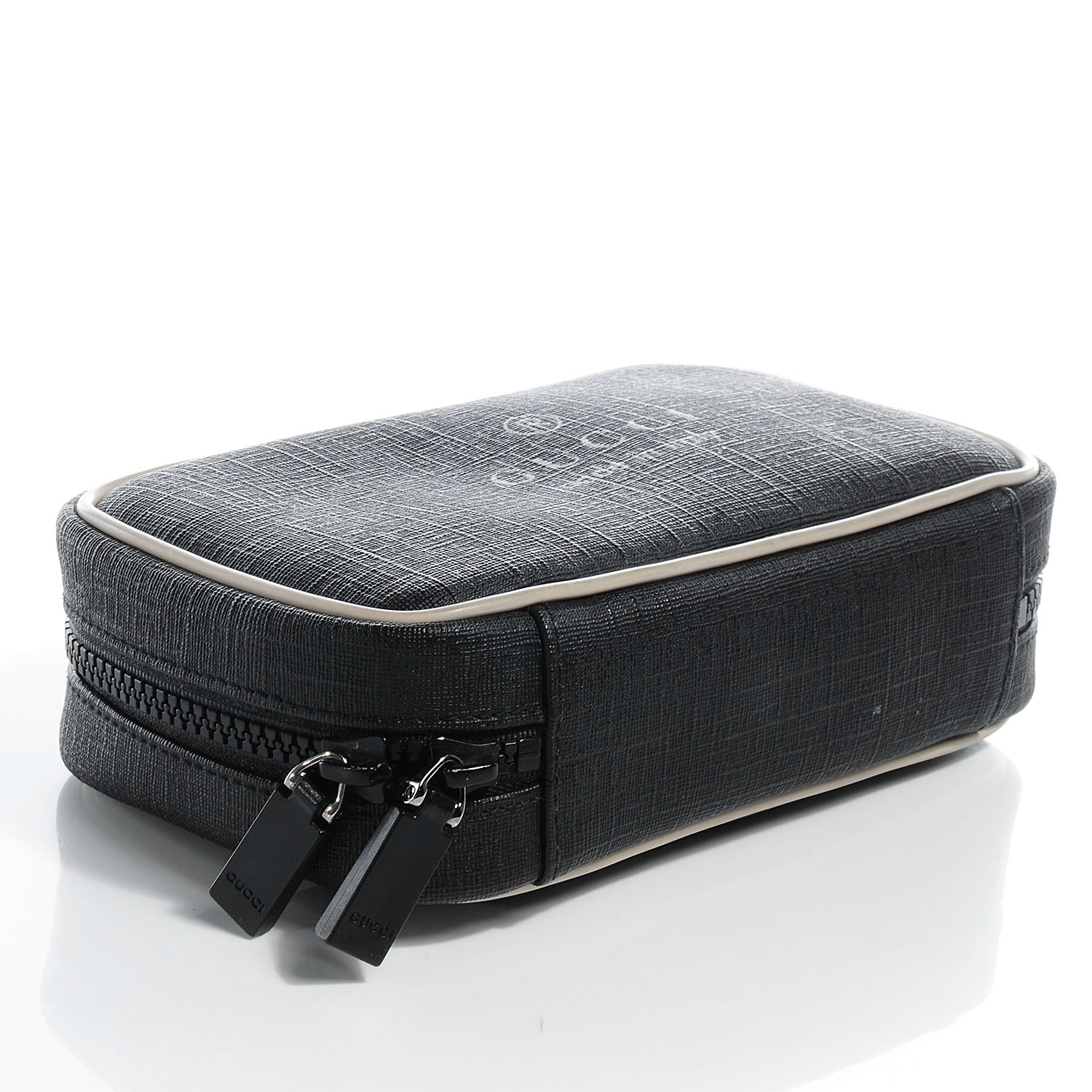Gucci Coated Canvas Trademark Cosmetic Case Black 4 of 7