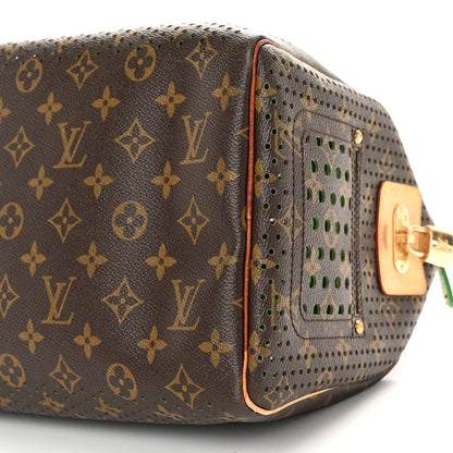 Louis Vuitton LOUIS VUITTON Monogram Perforated Speedy 30 Green 9 of 13