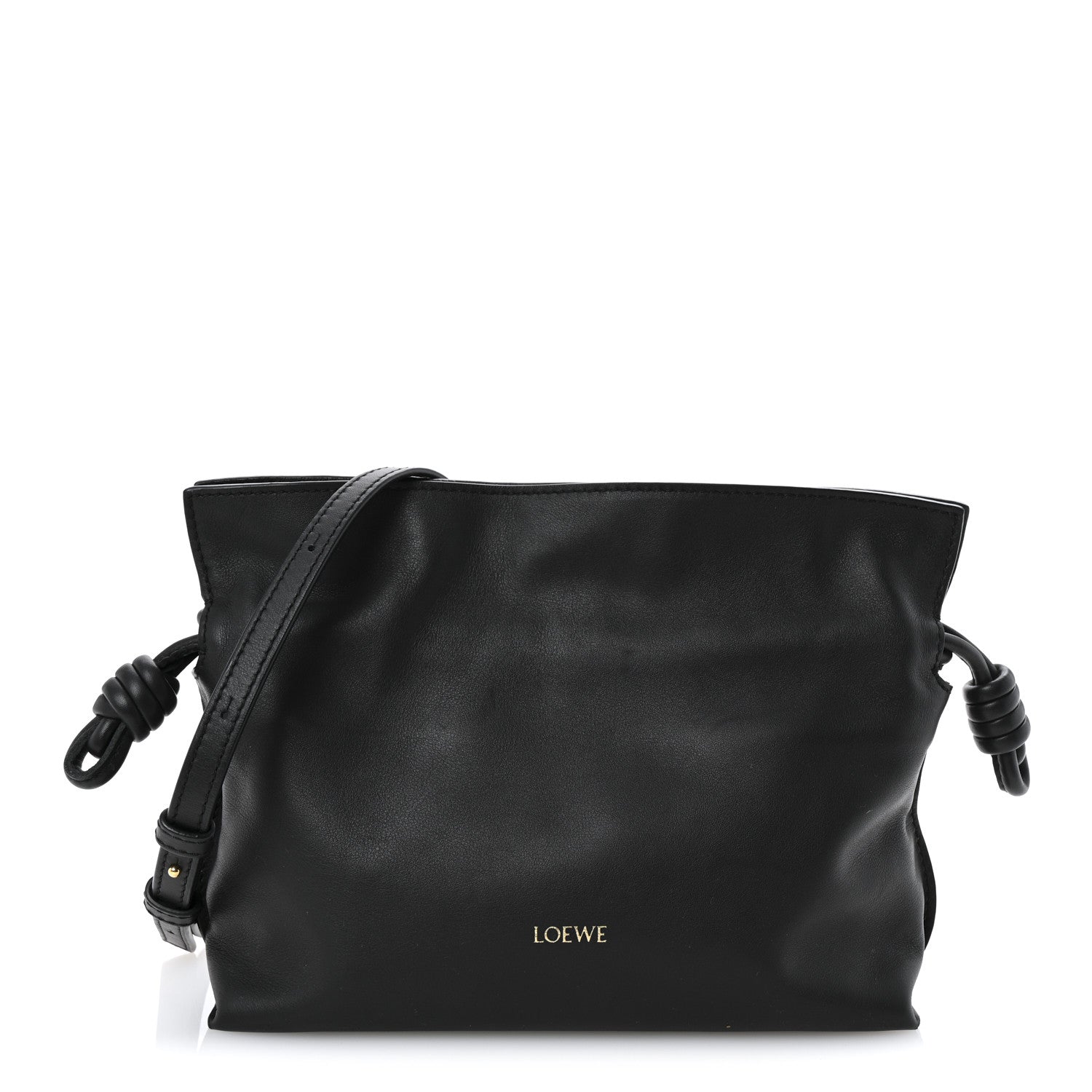 Loewe Calfskin Mini Flamenco Knot Clutch Black 1 of 10