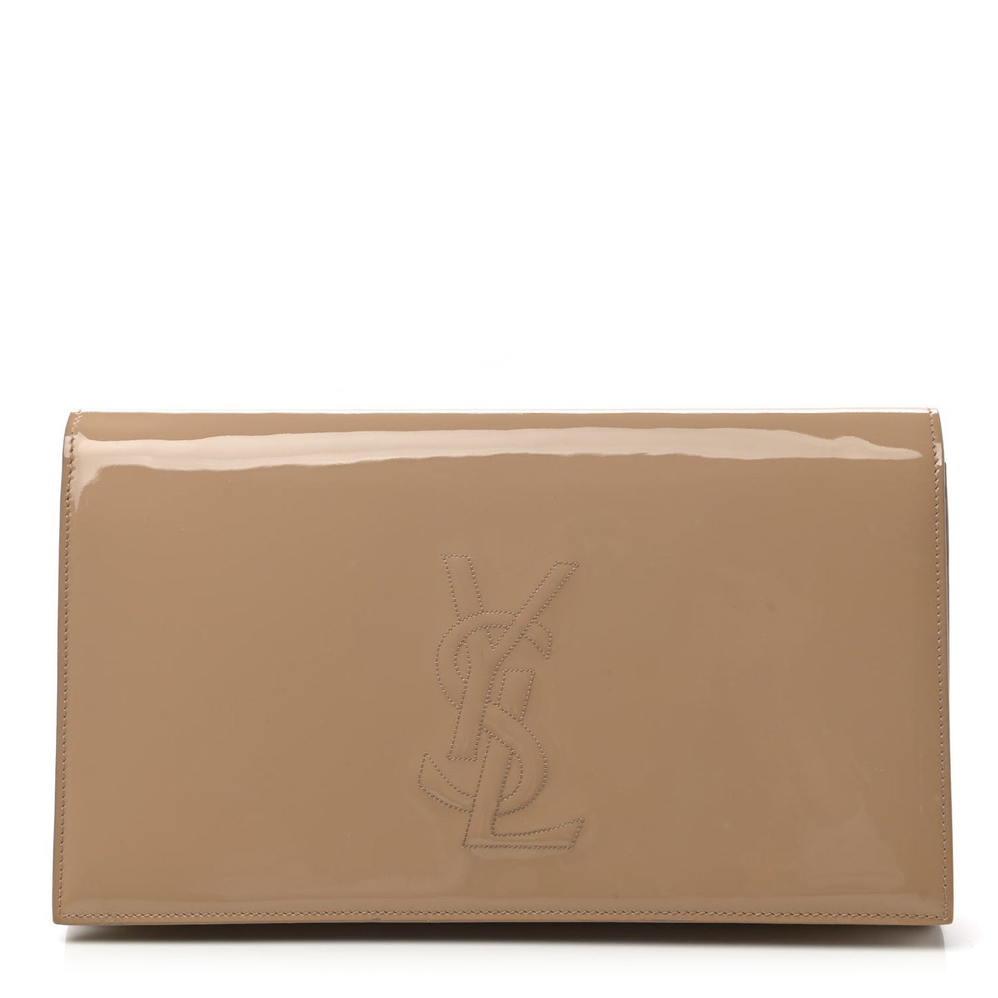 Patent Calfskin Monogram Large Belle De Jour Clutch Chair
