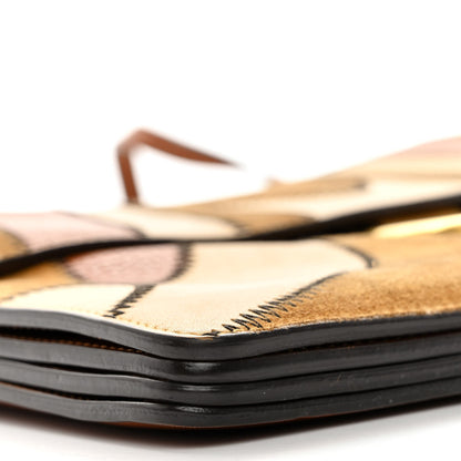 Chloe Suede Patchwork Medium Faye Shoulder Bag Brown Multicolor 9 of 15