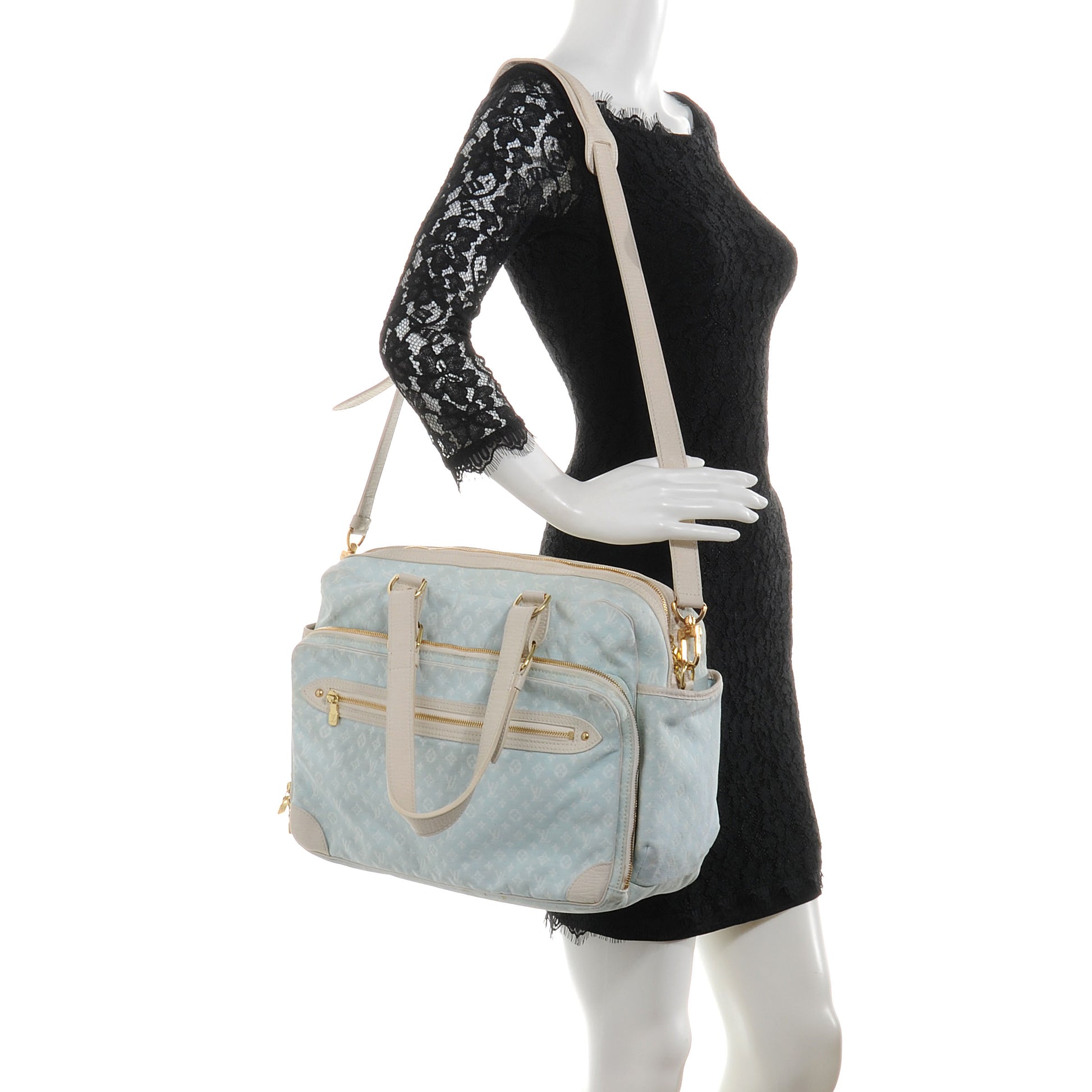 Louis Vuitton Mini Lin Sac a Langer Diaper Bag Blue 2 of 11