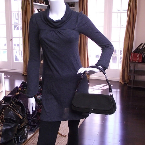 Suede Flap Tote Army