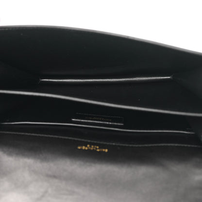 Saint Laurent Lambskin Quilted Monogram Medium Solferino Satchel Black 5 of 11