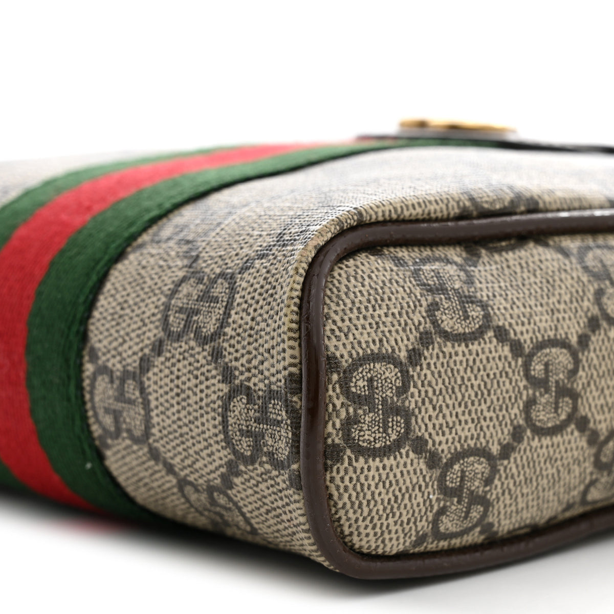 GG Supreme Monogram Web Mini Ophidia Messenger Brown