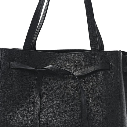 Celine Soft Grained Calfskin Small Belt Cabas Phantom Black 7 of 10