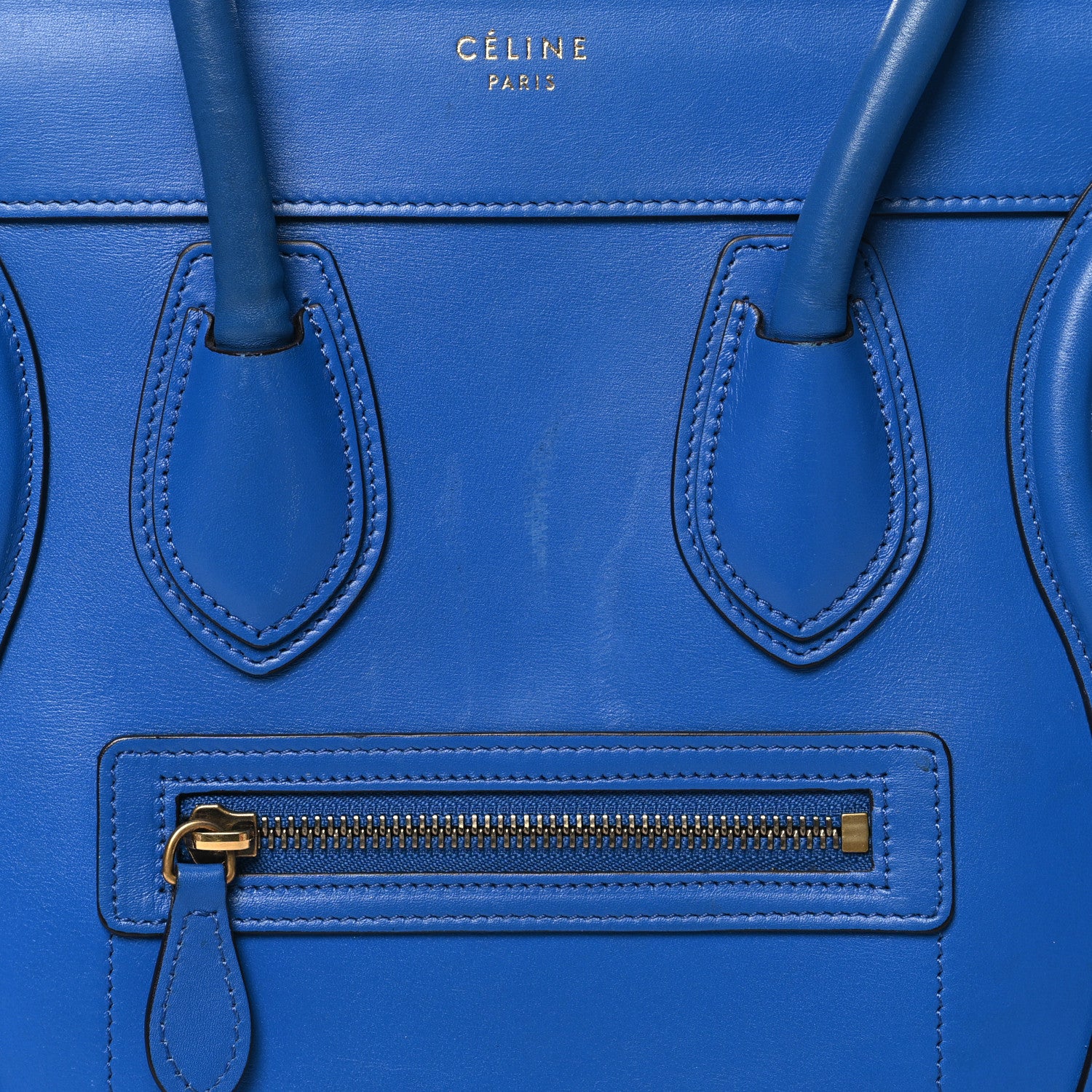 Celine Palmelato Micro Luggage Electric Blue 7 of 13
