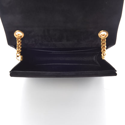Saint Laurent Suede Sulpice Monogram Medium Shoulder Bag Black 5 of 11