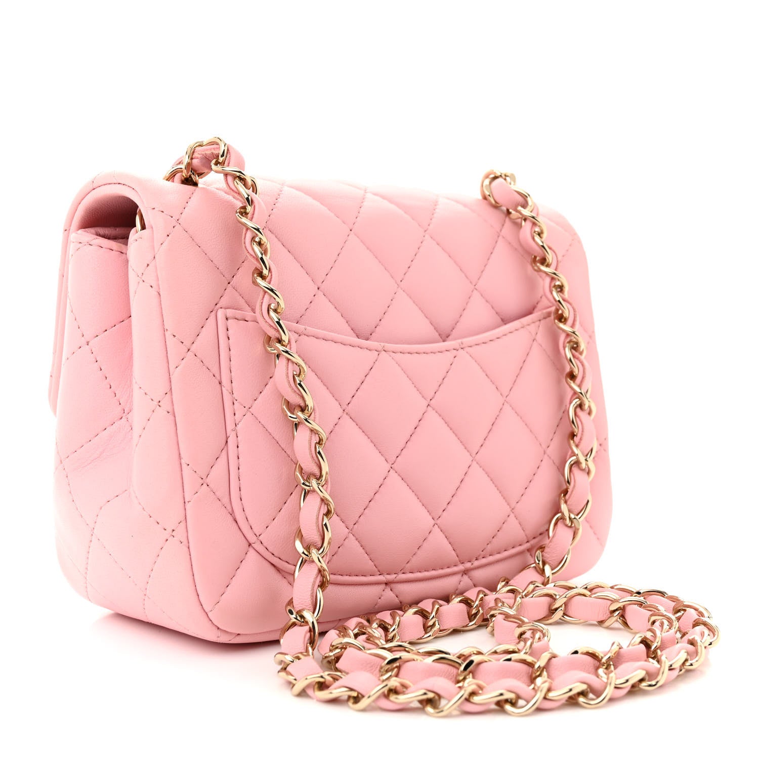Chanel Lambskin Quilted Mini Square Flap Light Pink 3 of 11