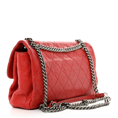 Chanel Caviar Quilted Medium Simply CC Flap Red 3 of 13