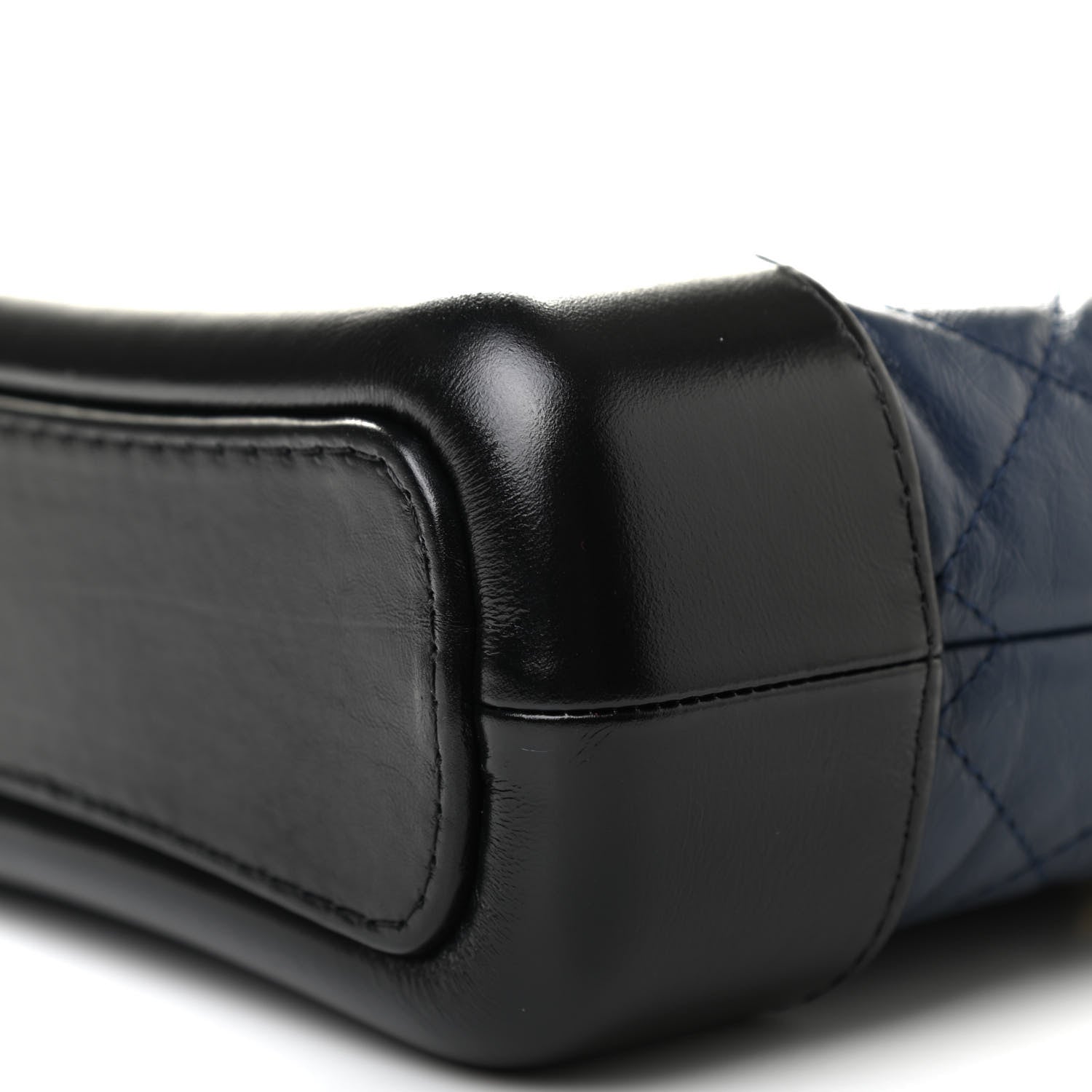 Chanel Aged Calfskin Quilted Small Gabrielle Hobo Navy Black 9 of 9