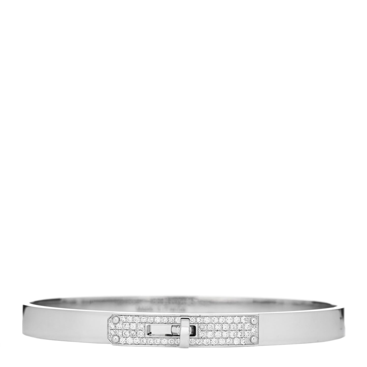 18K White Gold Diamond PM Kelly Pave Bracelet SH