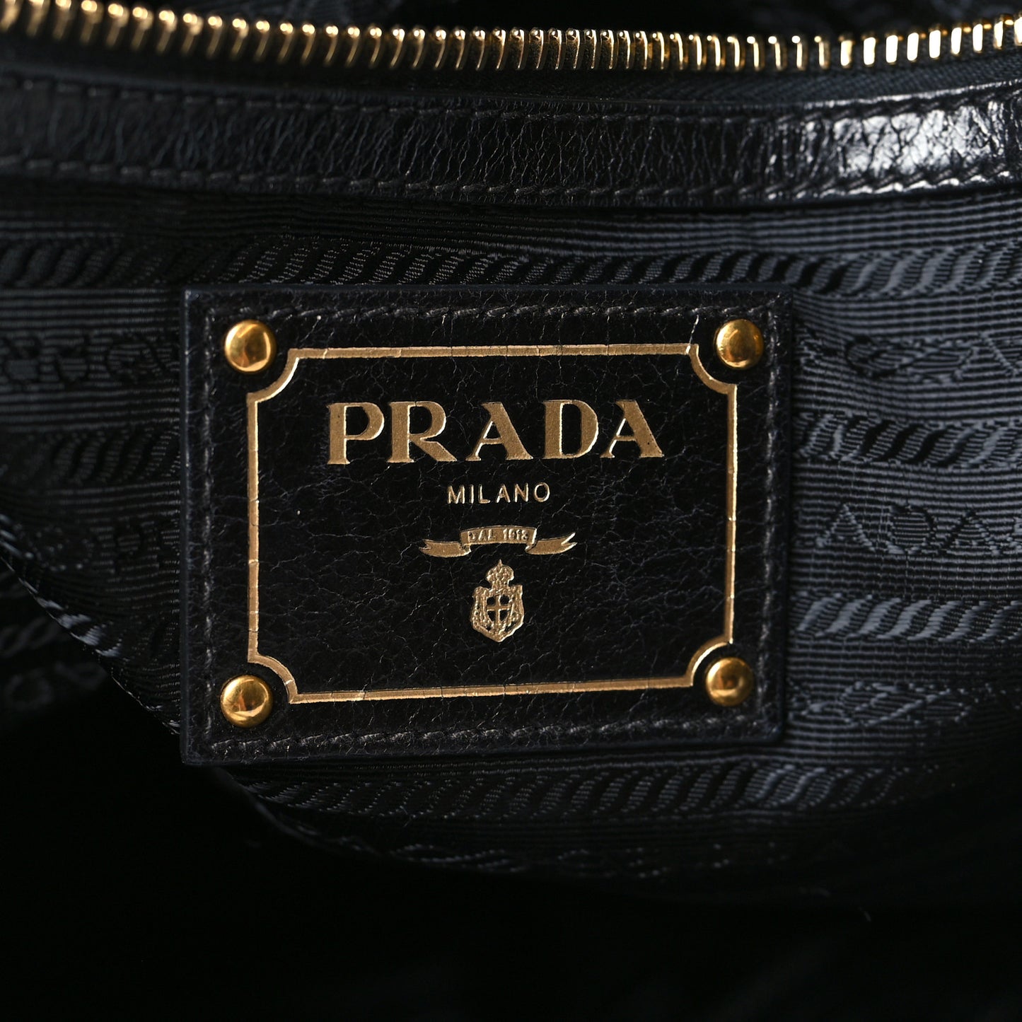 Vitello Shine Top Handle Bag Black