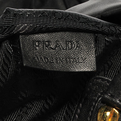 Prada Tessuto Nylon Origami Pleated Handbag Nero Black 5 of 9