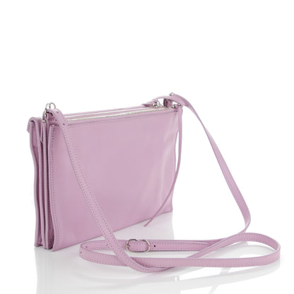 Balenciaga Calfskin Papier Mini Triple Crossbody Rose Orchid 3 of 7