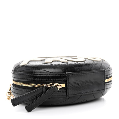 Chanel Lambskin Embroidered Chevron Quilted La Pausa Tassel Clutch Black 4 of 10