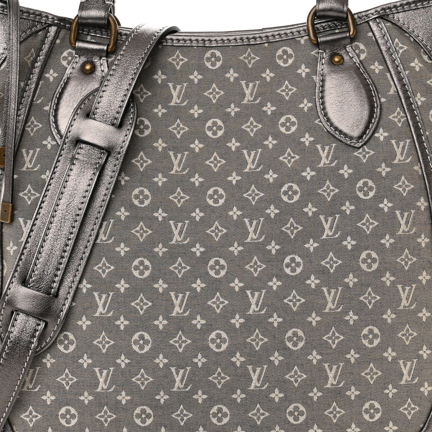 Mini Lin Monogram Besace Angele Platine
