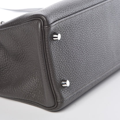 Hermes Taurillon Clemence Horseshoe Kelly Retourne 32 Graphite Tosca 39 of 41
