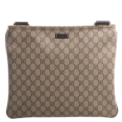 Gucci GG Plus Monogram Large Flat Messenger Bag Beige Brown 1 of 7