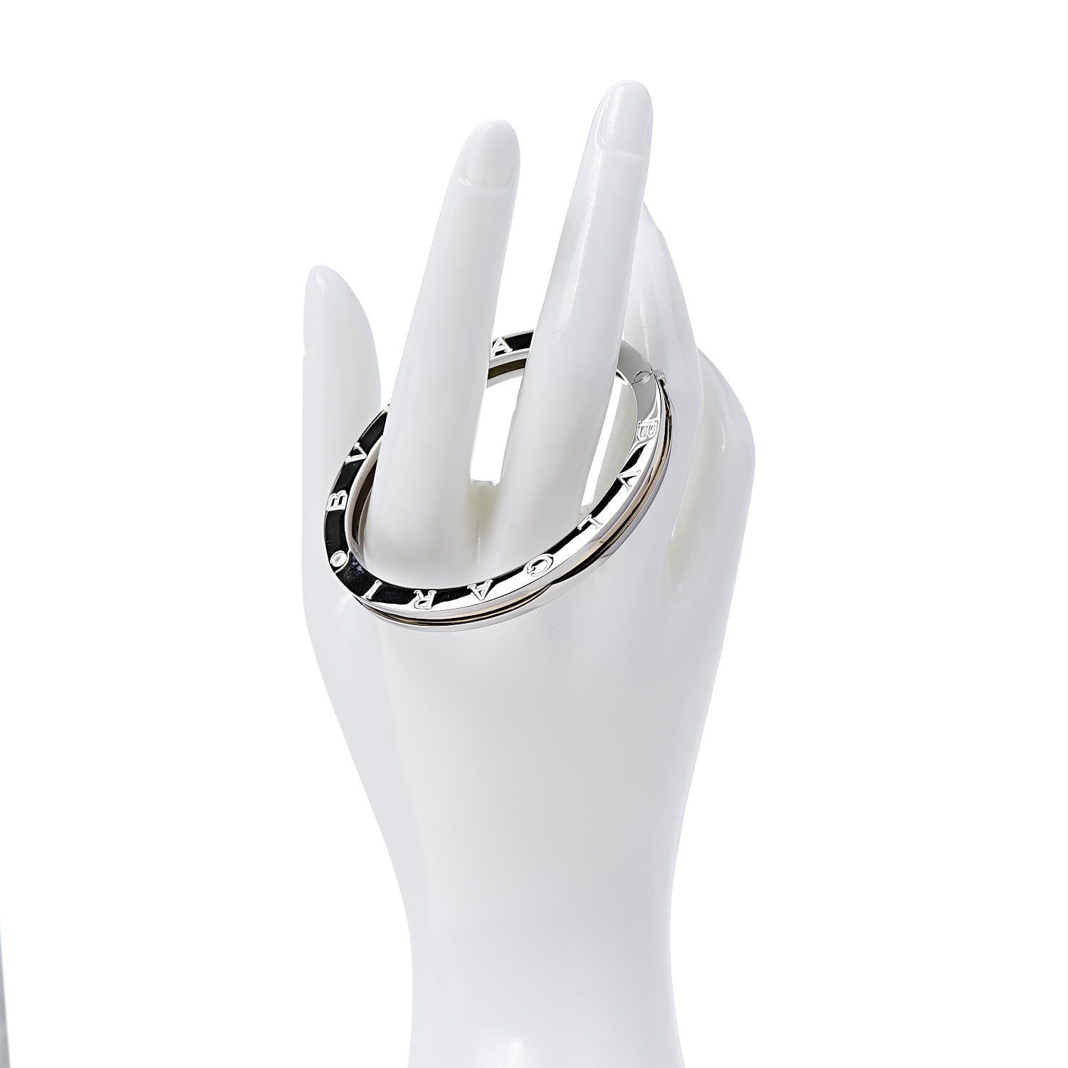 Bulgari 18K Yellow Gold Stainless Steel B.Zero1 Bangle Bracelet 2 of 6