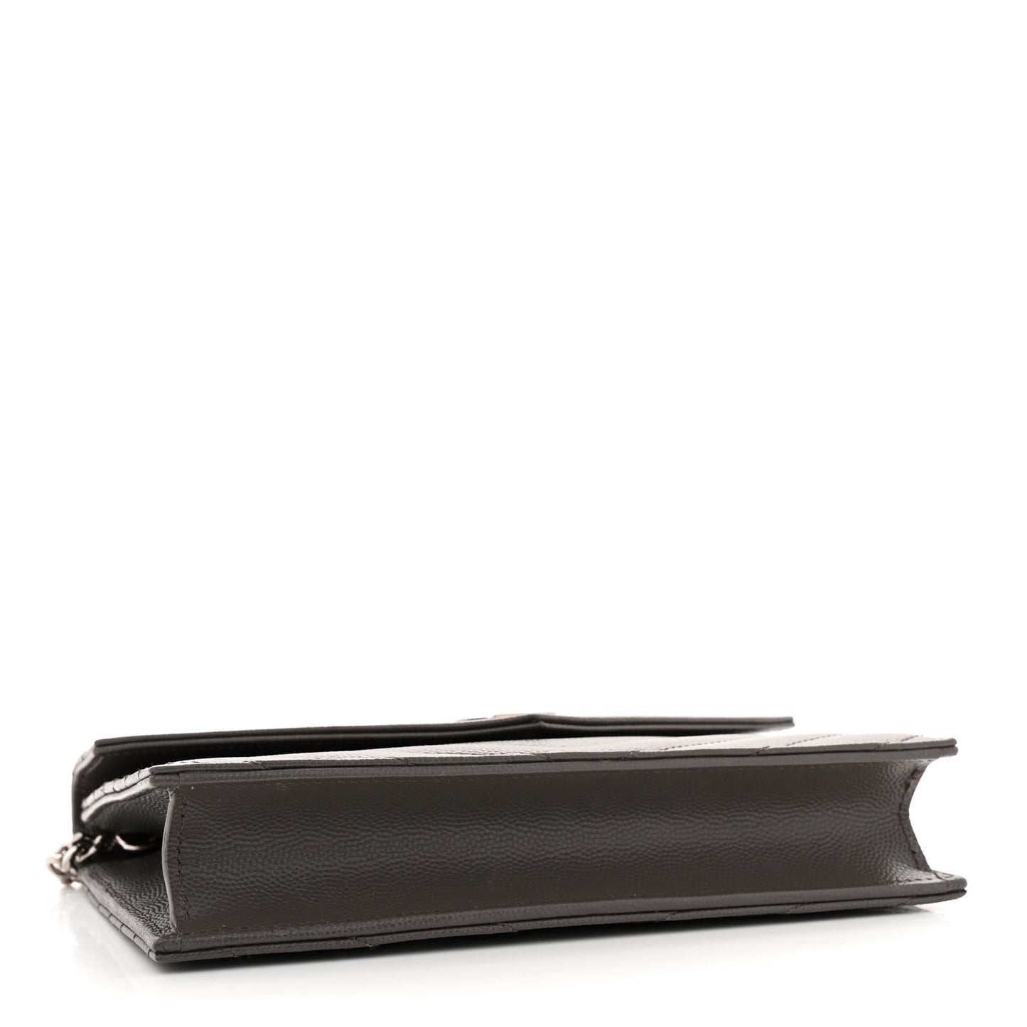 Grain De Poudre Matelasse Chevron Monogram Envelope Chain Wallet Earth